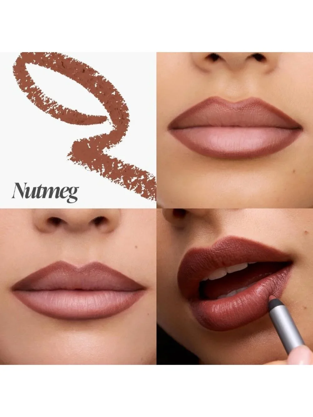 Longwear Waterproof Lip Liner Pencil - Smooth Gliding Nutmeg Contour for All-Day
